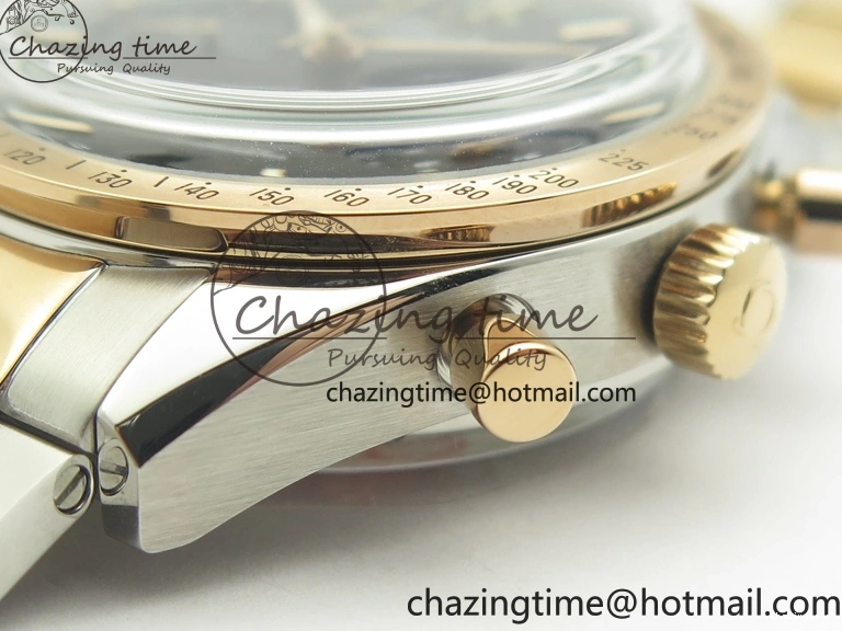 0116 Speedmaster ’57 Co-Axial SS RG OMF 1:1 Best Edition Black Dial On SS RG Bracelet A9300 (Free Leather Strap) RelaxedFit 8071